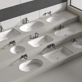 wash basin wash basin counter basin faucet 3d model