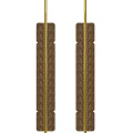 Classic Brown Door Handle With Gold Accent And Ornate Decorative Pattern