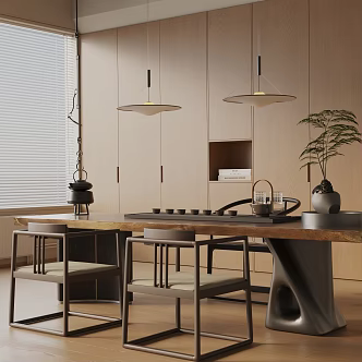 Modern dining table 3d model