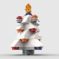 LEGO toy blocks pine tree christmas cedar 3d model