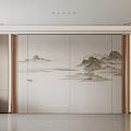 New Chinese sofa background wall 3d model