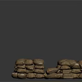 Brown Burlap Sacks Stacked In Multiple Piles On Dark Background