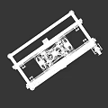 Industrial Conveyor System With Metal Frame Blue Green Belts And Control Panel