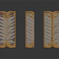 Ancient Decorative Weapon Components With Golden Gray Feather Layered Design
