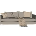 Modern double sofa combination 3d model