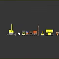 Colorful Construction Vehicle Toy Collection With Crane Truck Dump Truck And Small Models