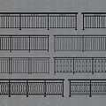 Different Decorative Metal Railings With Various Design Patterns For Outdoor Use 3d model