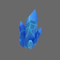 Vibrant Blue Crystal With Multiple Pointed Tips And Cracked Surface 3D Render