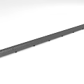 Gray Long Grated Floor Strip With Supportive Base And Linear Design