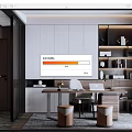 Modern study 3d model
