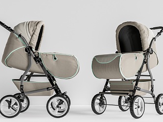 Modern stroller 3d model