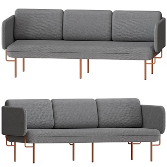 Alce three-seat sofa 18 3d model