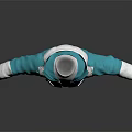 Hooded White And Turquoise Jacket With AS Logo Graphic And Stylish Sporty Design