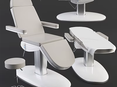 Modern Massage Chair With Ergonomic Design Leather Upholstery Adjustable Backrest And Footrest 3d model