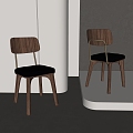 Italian Single Chair Antique Dining Chair Retro Dining Chair Single Chair Solid Wood Chair 3d model