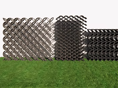 tile flower wall 3d model