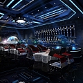 Industrial Wind Bar Reception Hall Space Station Bar Aisle Corridor Spaceship Interior View Space Ship Space Capsule 3d model