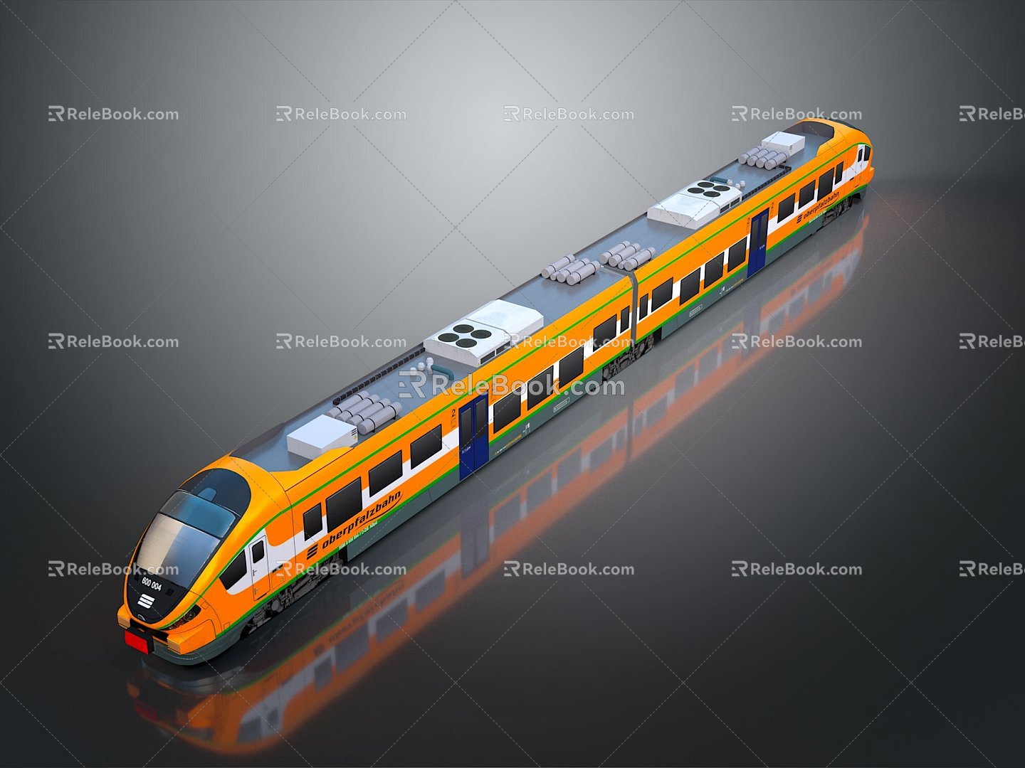 Modern Train Train Light Rail Subway High Speed Rail 3d model