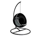 Modern Hanging Swing Chair With Circular Seat And Metal Stand Design