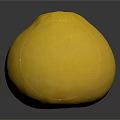 Ripe Fresh Yellow Pomelo Fruit on Black Background with Reflection