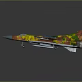 Detailed Military Fighter Jet Model With Camouflage Paint And Aerodynamic Design