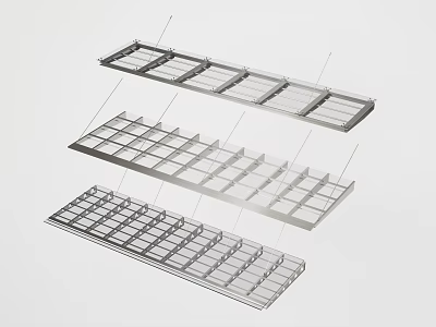 Modern Glass Shed Glass Canopy 3d model
