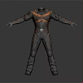 Stylish Black Orange Bodysuit With Logo Gloves And Boots For Daily Use