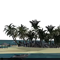 Hinged Door Design For Beachfront Property With Palm Trees And Ocean View