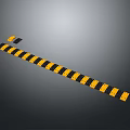 Yellow And Black Striped Rubber Traffic Speed Bump Device For Road Safety Applications