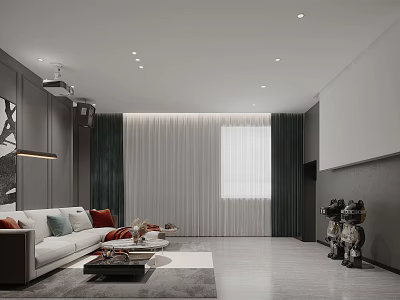 Modern AV Room Home AV Room 3d model