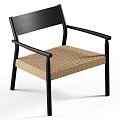 Single Chair Dining Chair Desk Chair Tea Chair Solid Wood Single Chair Fabric Single Chair 3d model