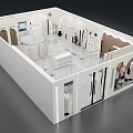 Modern Clothing Store Exterior With Glass Doors Window Mannequins And Fashion Displays