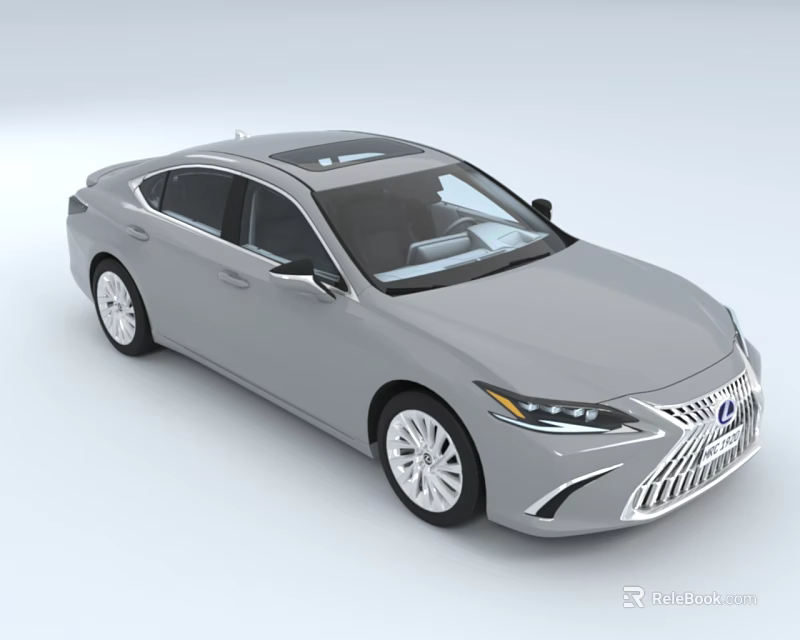 Lexus Silver Sedan With Sleek Design Sunroof And Multi spoke Wheels 3d model 