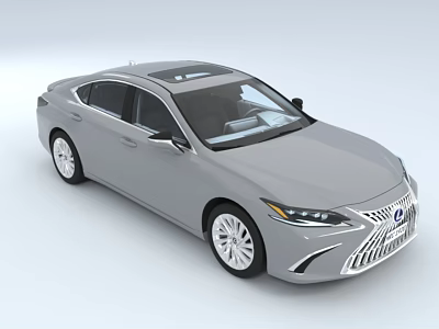 Lexus Silver Sedan With Sleek Design Sunroof And Multi spoke Wheels 3d model