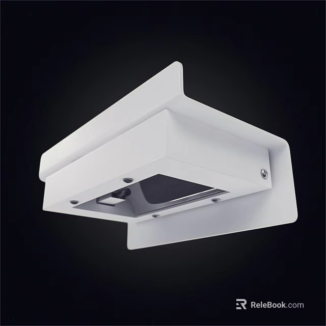 Modern Square White Wall Light With Minimalist Flush Mount Design For Home Interior 3d model 