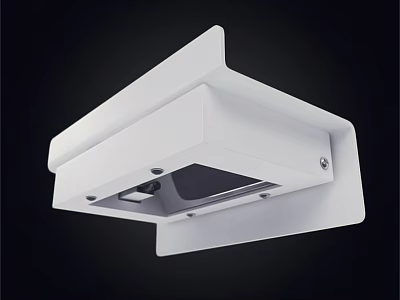 Modern Square White Wall Light With Minimalist Flush Mount Design For Home Interior 3d model