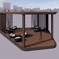 Modern Pavilion Landscape Pavilion 3d model