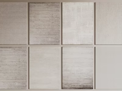Square Rugs With Different Textures And Neutral Tones For Home Decor 3d model