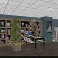 Bridal Couture Wedding Dress Shop With Blue Walls Reception Desk White Ceiling And Wooden Floor
