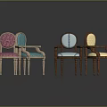 Stylish Accent Chairs With Various Colorful Patterns And Wooden Frames Design