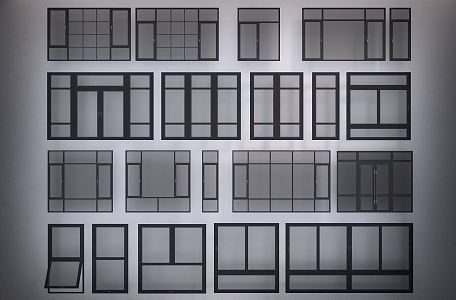 Modern casement glass window 3d model