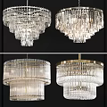Elegant Crystal Chandeliers With Modern Designs And Gold Accents For Decorative Lighting