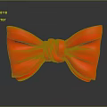 Stylish Red Bow Tie with Shiny Reflective Surface and Smooth Texture Design 3d model