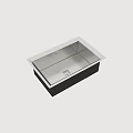 Stainless Steel Rectangular Kitchen Sink Single Bowl Deep Basin for Modern Kitchen