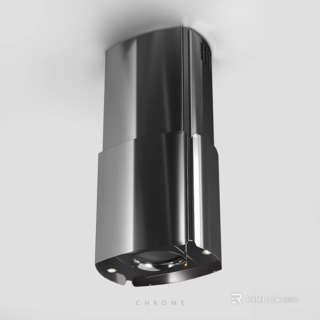 Stainless Steel Range Hood Modern Sleek Design Efficient Kitchen Cooking Appliance 3d model 