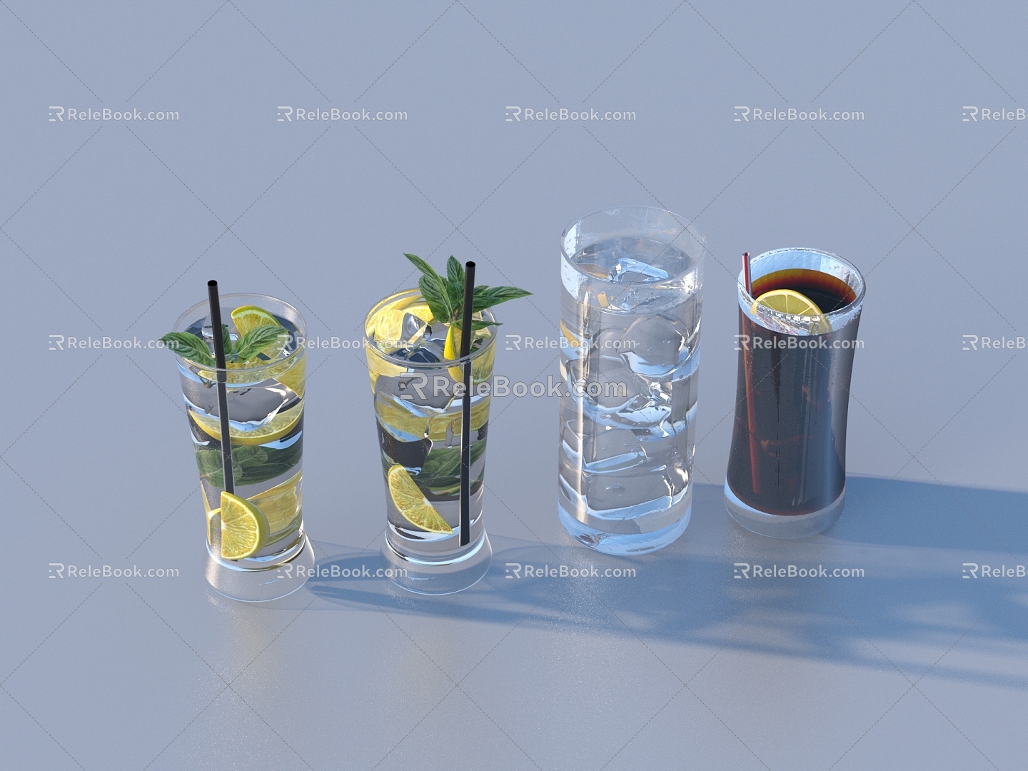 glass drink juice 3d model