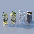 glass drink juice 3d model