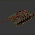 Green Military Tank Showcasing Long Cannon Turret And Heavy Armored Tracks