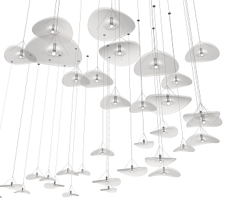 Modern Chandelier Decorative Chandelier Combination 3d model