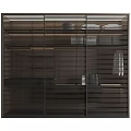 Modern Open Wardrobe Interior Design With Wooden Shelves And Hanging Space